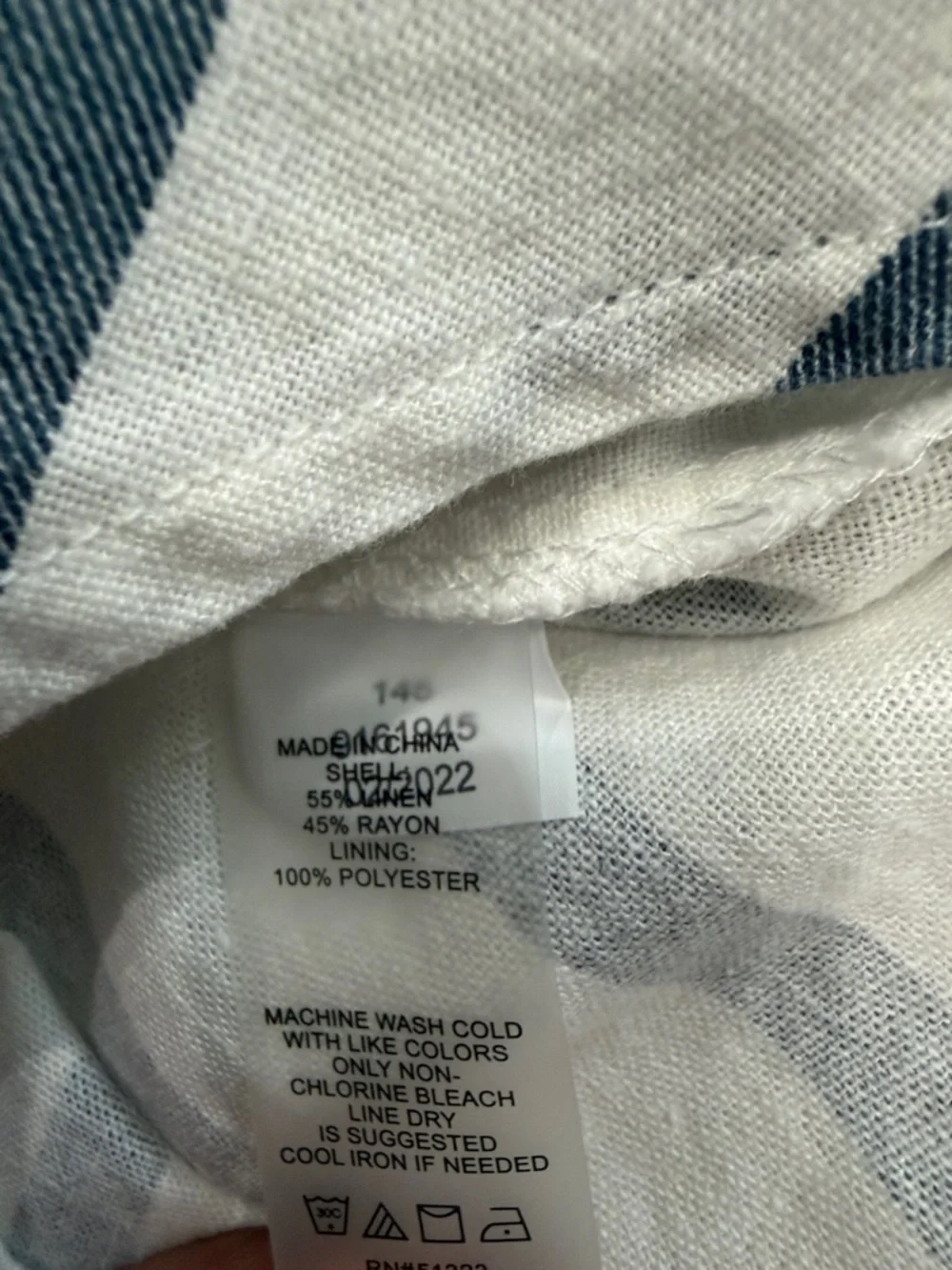 VINCE CAMUTO,size S,Sleeveless Striped Tie-Shoulder Jumpsuit - Blue & White - Picture 10 of 16